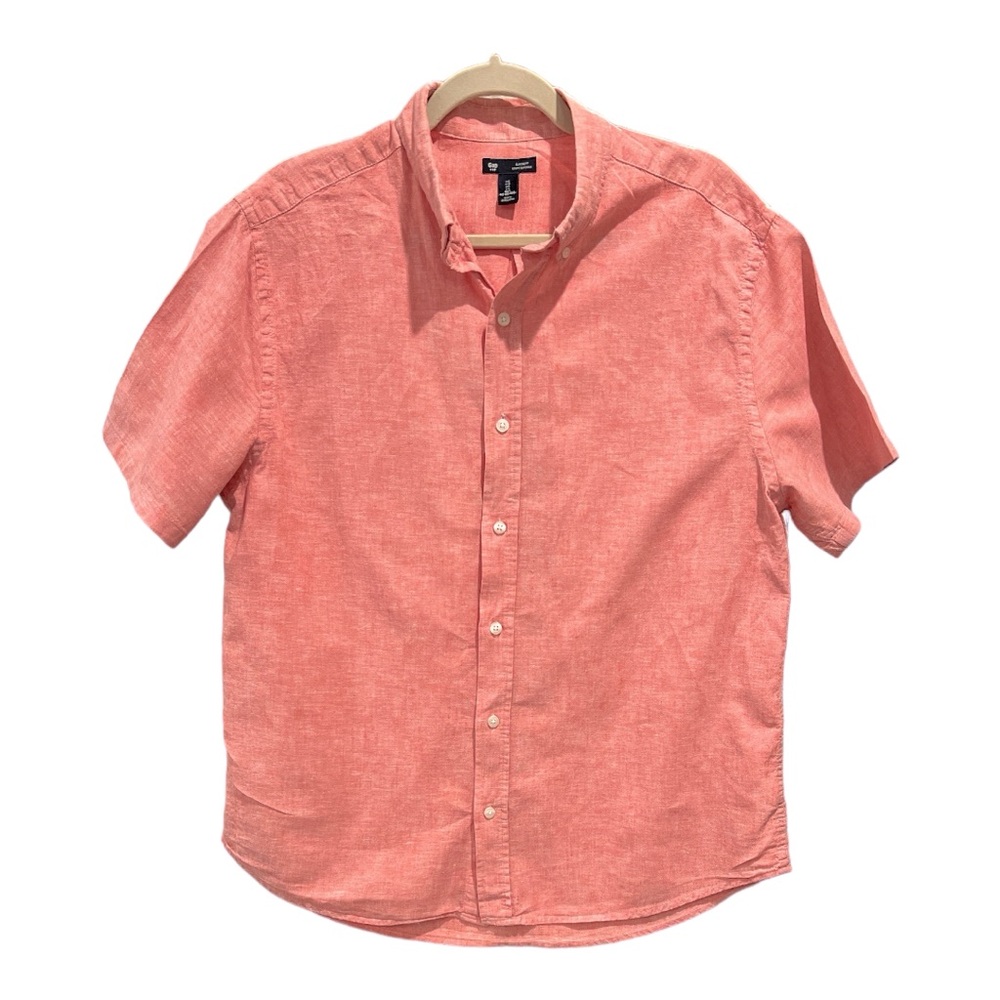 GAP Pink Casual Button Down Shirt Relaxed Fit